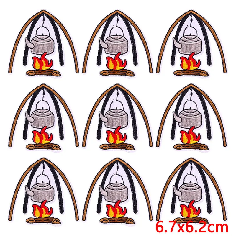 Parches bordados aventura acampada 10 uds - imagen 5