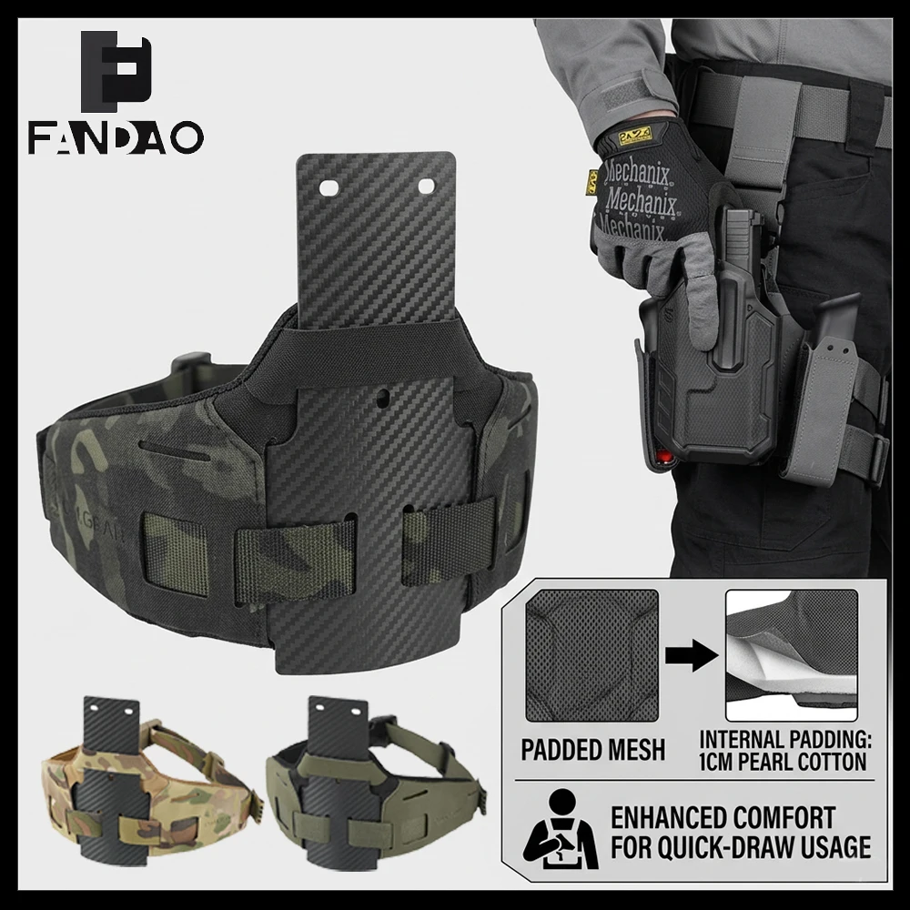 Plataforma táctica MOLLE para muslo con base universal ligera - imagen 2