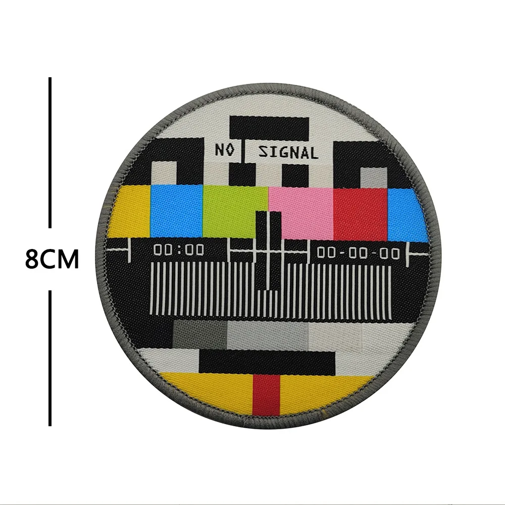 Parche táctico PVC Prohibido señal TV color para mochila