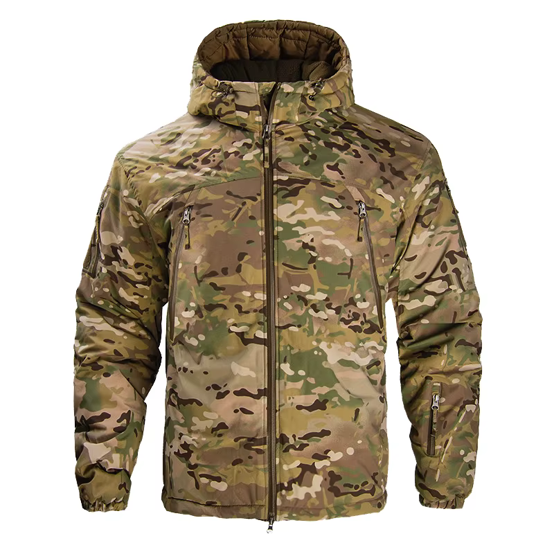 HAN WILD Chaqueta táctica de algodón para hombre - camuflaje cálido - imagen 4