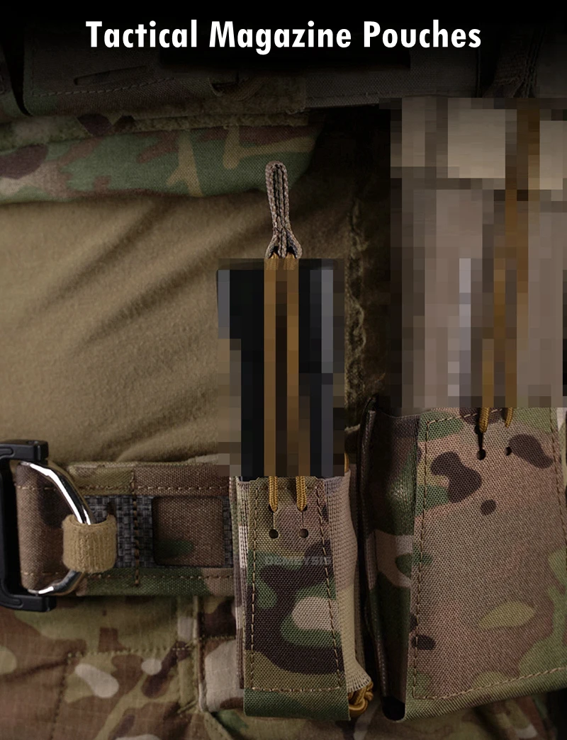 Bolsa táctica demeysis en tejido Cordura negro con sistema MOLLE