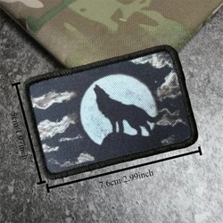Parche adhesivo lobo solitario para chaleco o mochila táctica
