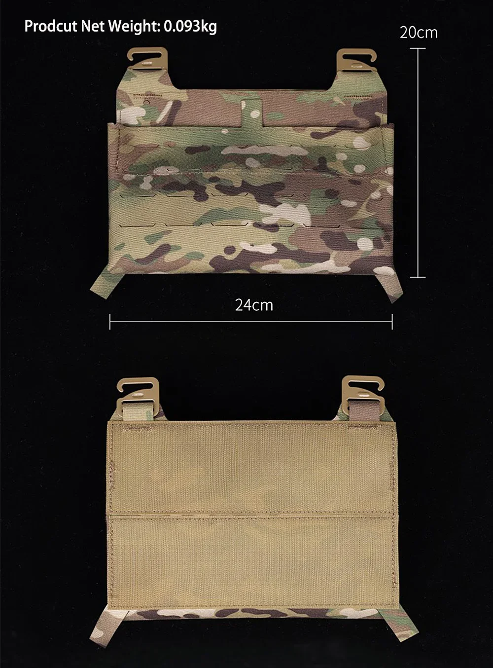 Bolsa táctica MOLLE con solapa frontal