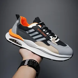 Zapatillas de malla con plataforma para hombre, deportivas