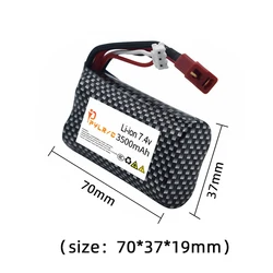 Batería Li-ion 7,4V 3500mAh 18650 para WLtoys RC 2S