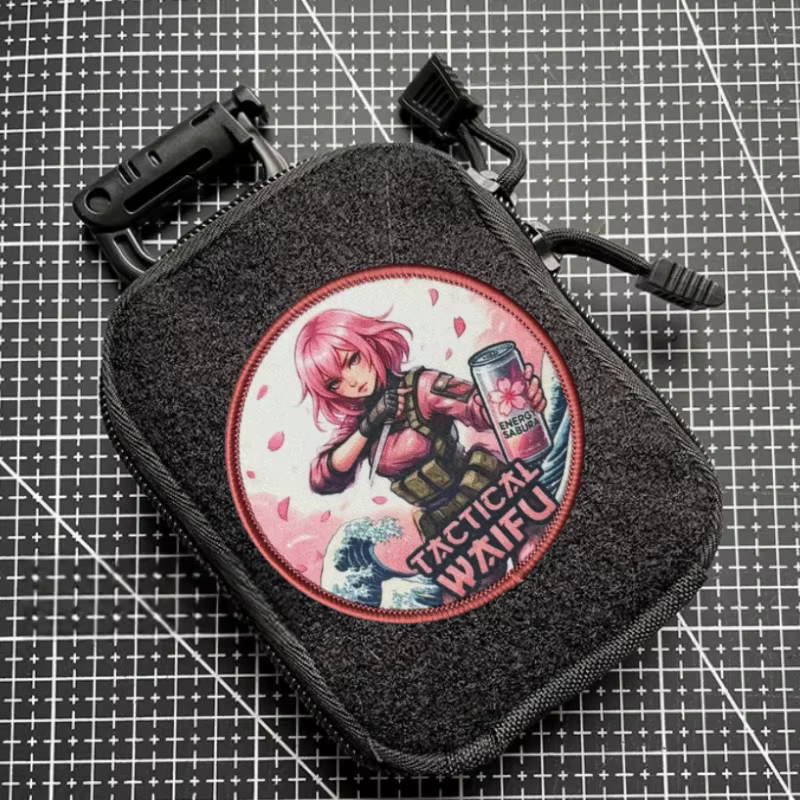 Parche táctico anime chica moral gancho y bucle para mochila - imagen 3