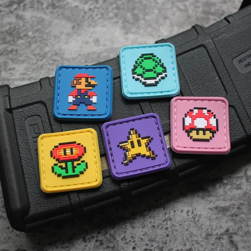 Parche PVC pixelado táctico – Insignia moral adhesiva para mochila - imagen 5
