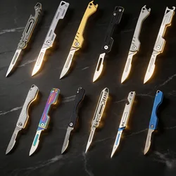 Cuchillo EDC de acero inoxidable con hojas reemplazables