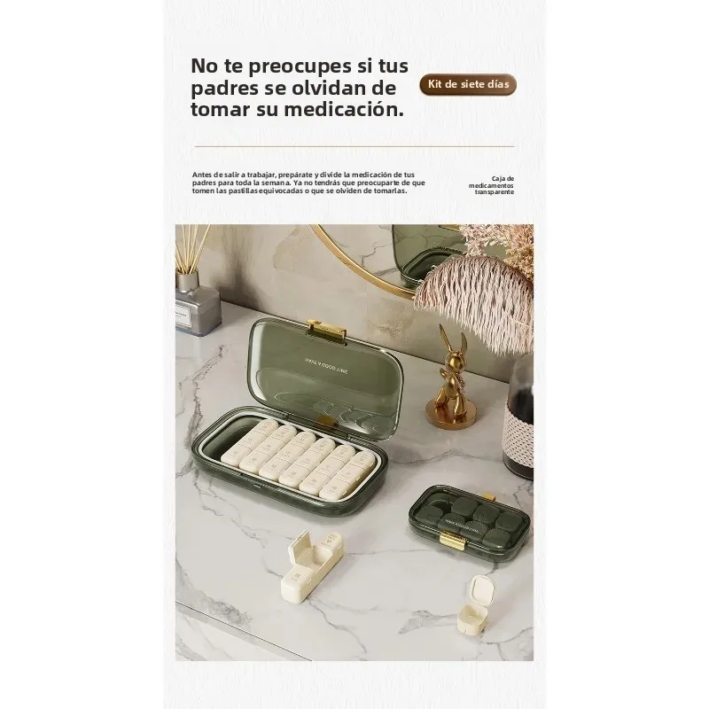 Pastillero portátil hermético para medicamentos de viaje y camping - imagen 4