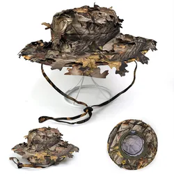 Gorra Biónica Camuflaje Selva – Con Hojas para Caza Táctica