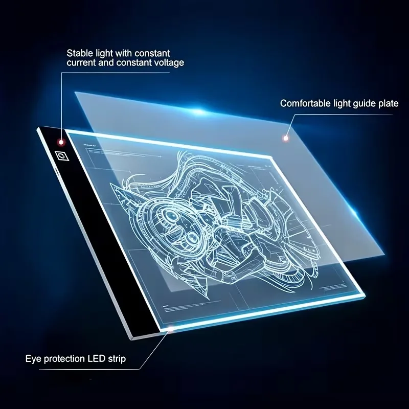 Tablero dibujo LED A4 regulable – Pizarra luminosa infantil - imagen 3