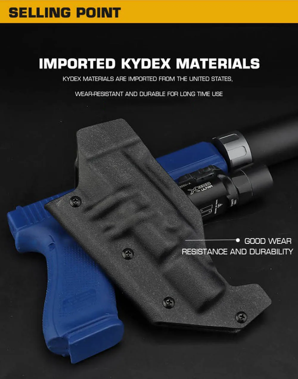 Variantes de color de la funda kydex