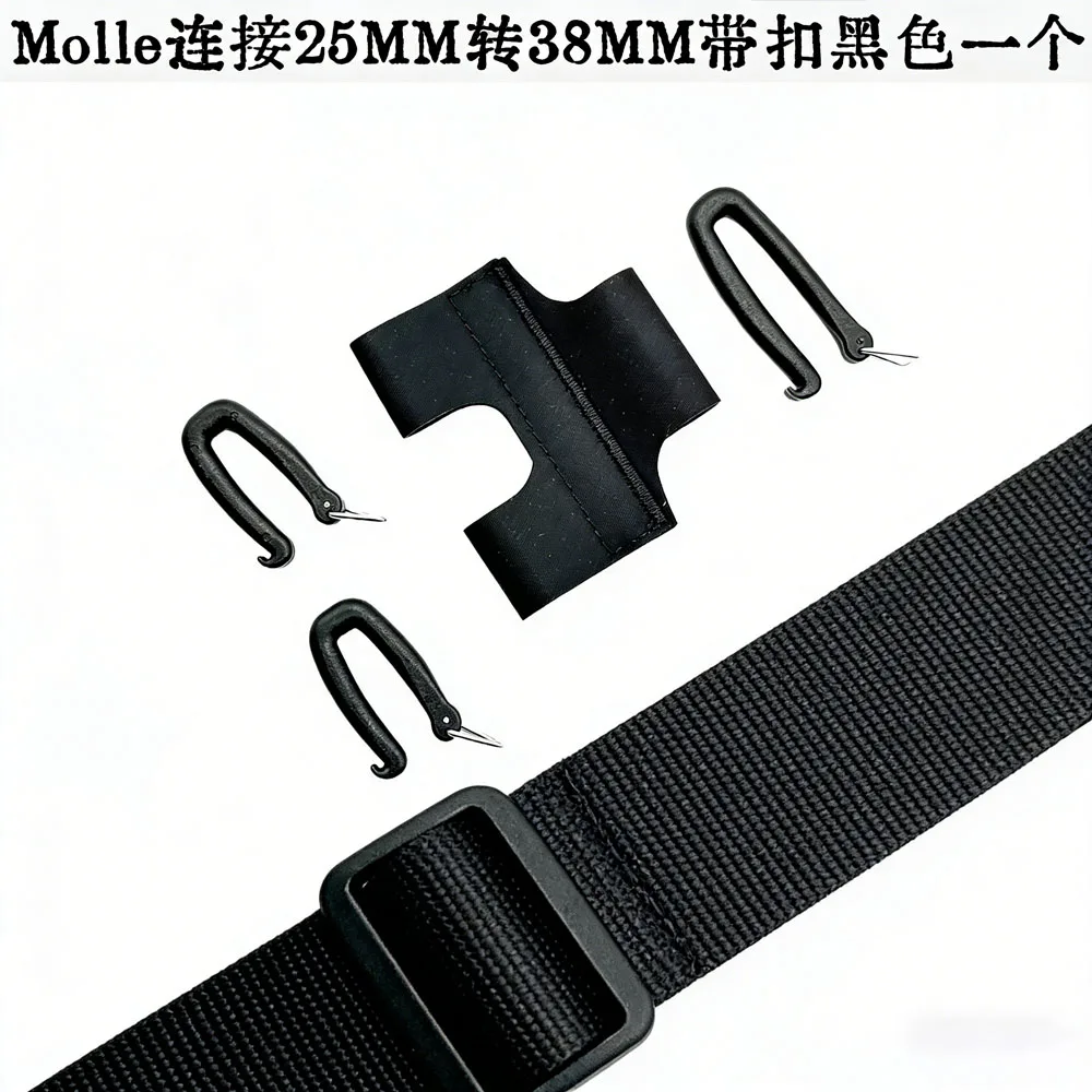 Adaptador hebilla táctica MOLLE para convertir correas de cincha