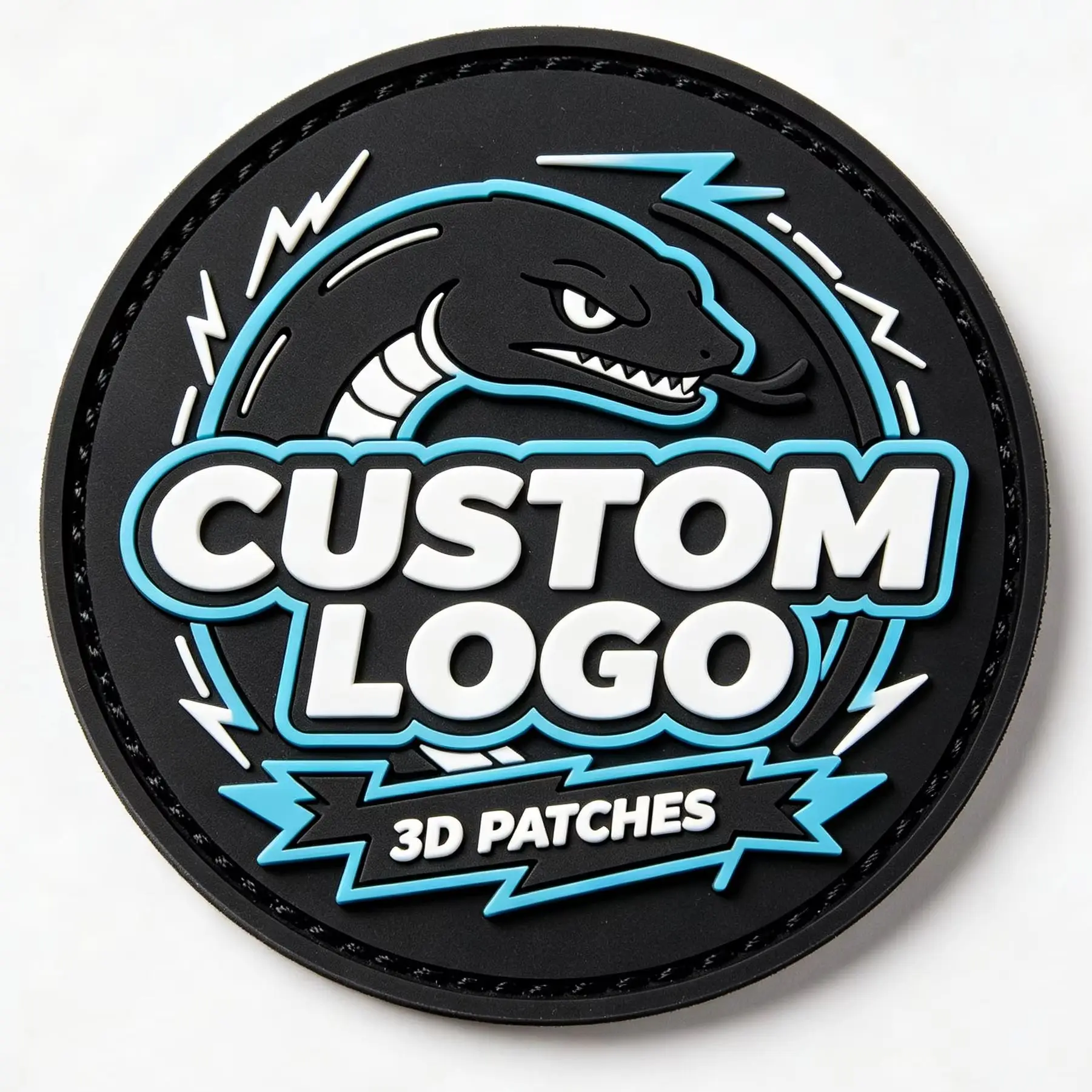 Parche de PVC termoadhesivo personalizado con logotipo 3D en relieve - imagen 2