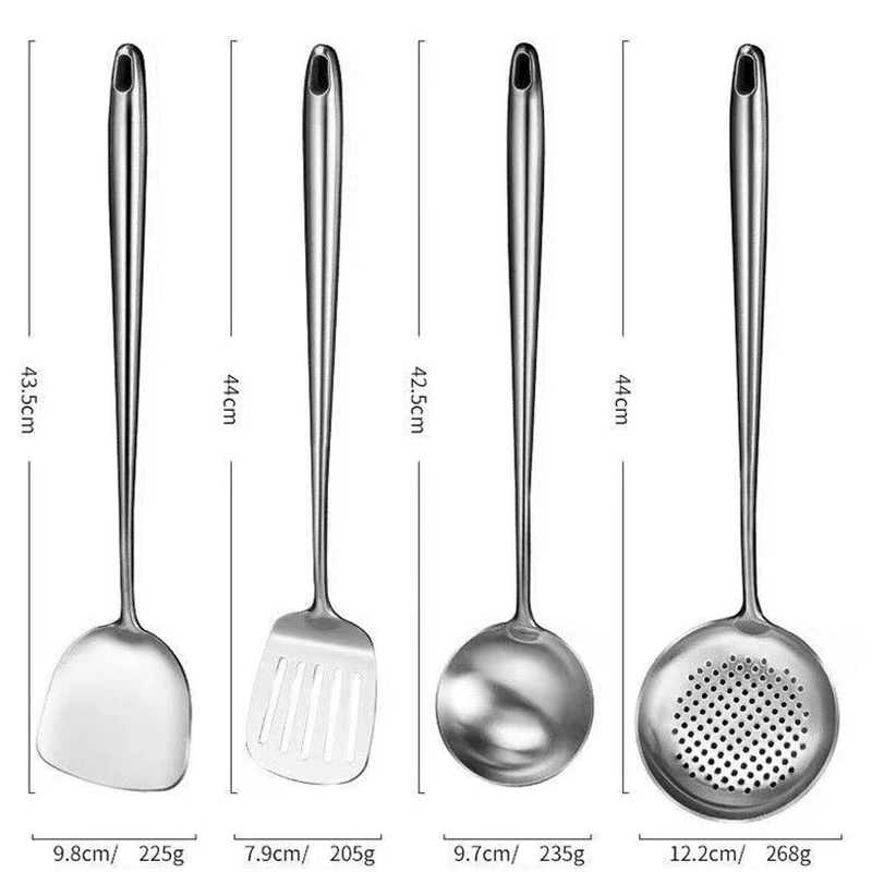 Espátula volteador Wok acero inoxidable 304