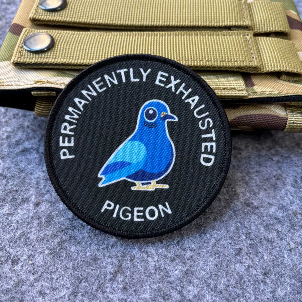 Parche táctico militar de palomas memes – Para mochila o gorra con velcro - imagen 2