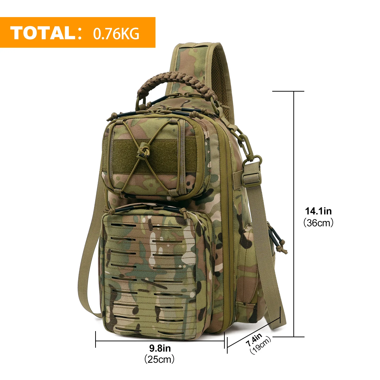 Archer Bolsa táctica de pecho camuflaje MOLLE cruzada hombro - imagen 4