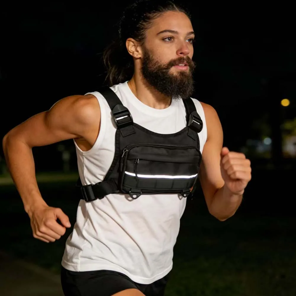 Bolsa de pecho deportiva con cremallera para carrera y senderismo - imagen 3
