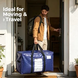 Lila PE Bolsa organizadora para ropa y mantas con ventana hogar