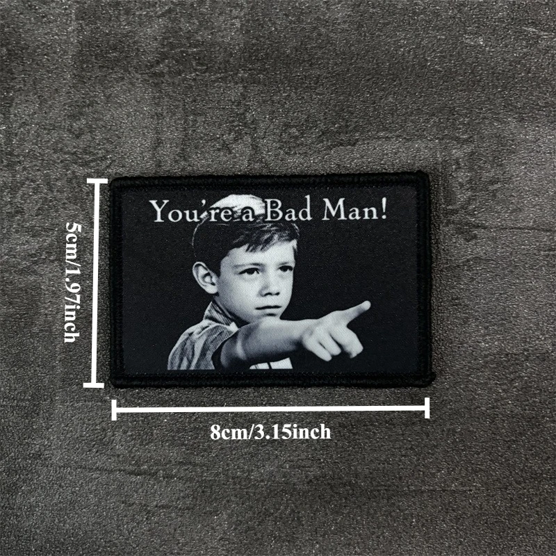 Parche táctico de moral con velcro «Eres un mal hombre» - imagen 4