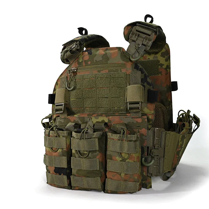 Chaleco táctico MOLLE caza liberación rápida impermeable kit médico