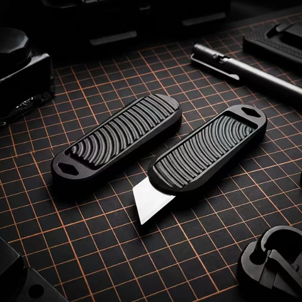 Cuchillo EDC de aluminio con cuchilla reemplazable para bolsillo