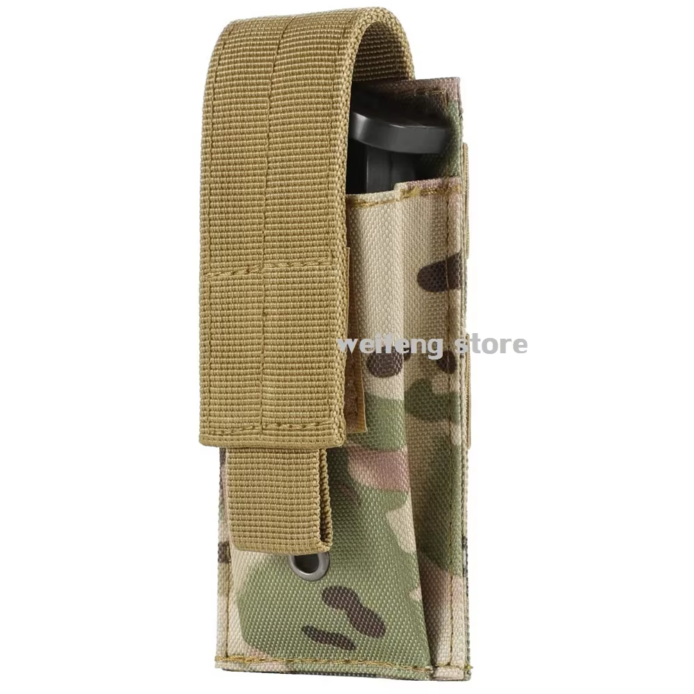 Bolsa táctica MOLLE caza – Portamagazine 9mm y funda spray