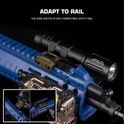 Interruptor táctico Mteal lateral remoto para linterna Airsoft