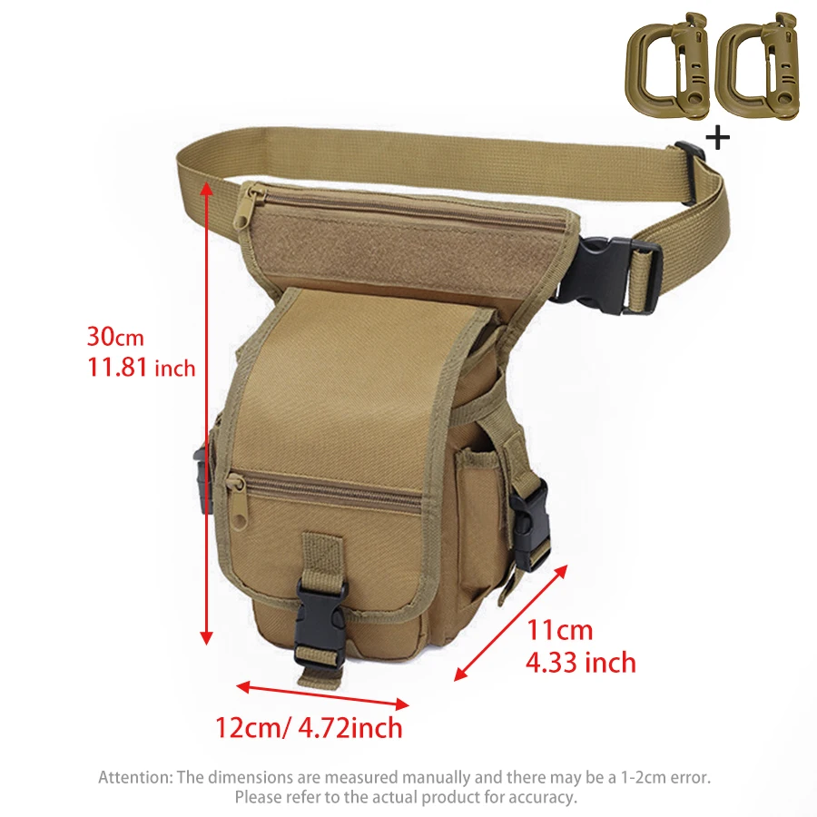 Bolsa táctica para pierna Oxford multibolsillo resistente duradera - imagen 3