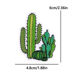 Parches termoadhesivos bohemios naturaleza: cactus, montaña y bicicleta