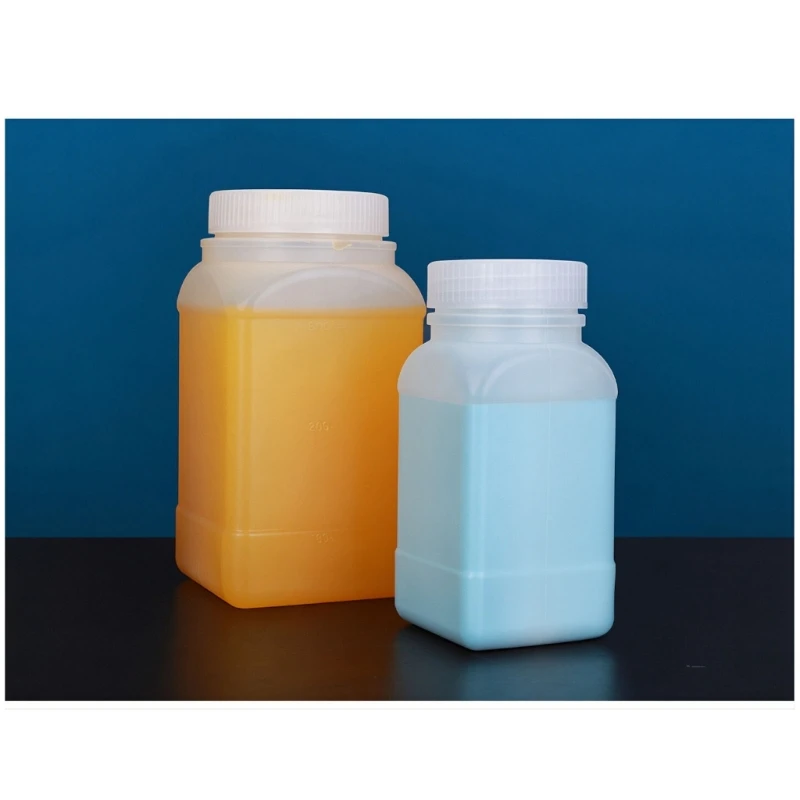 Botellas HDPE cuadradas con tapa de rosca apertura ancha para polvos - imagen 5