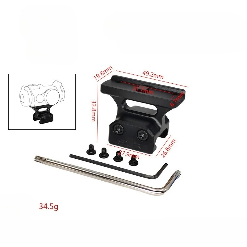 Tactische SLR T-2 Soporte elevador para visor de punto rojo Picatinny