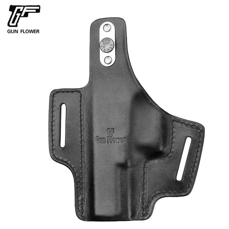 Funda Glock 17/22/31 cuero liberación pulgar derecha táctica - imagen 2