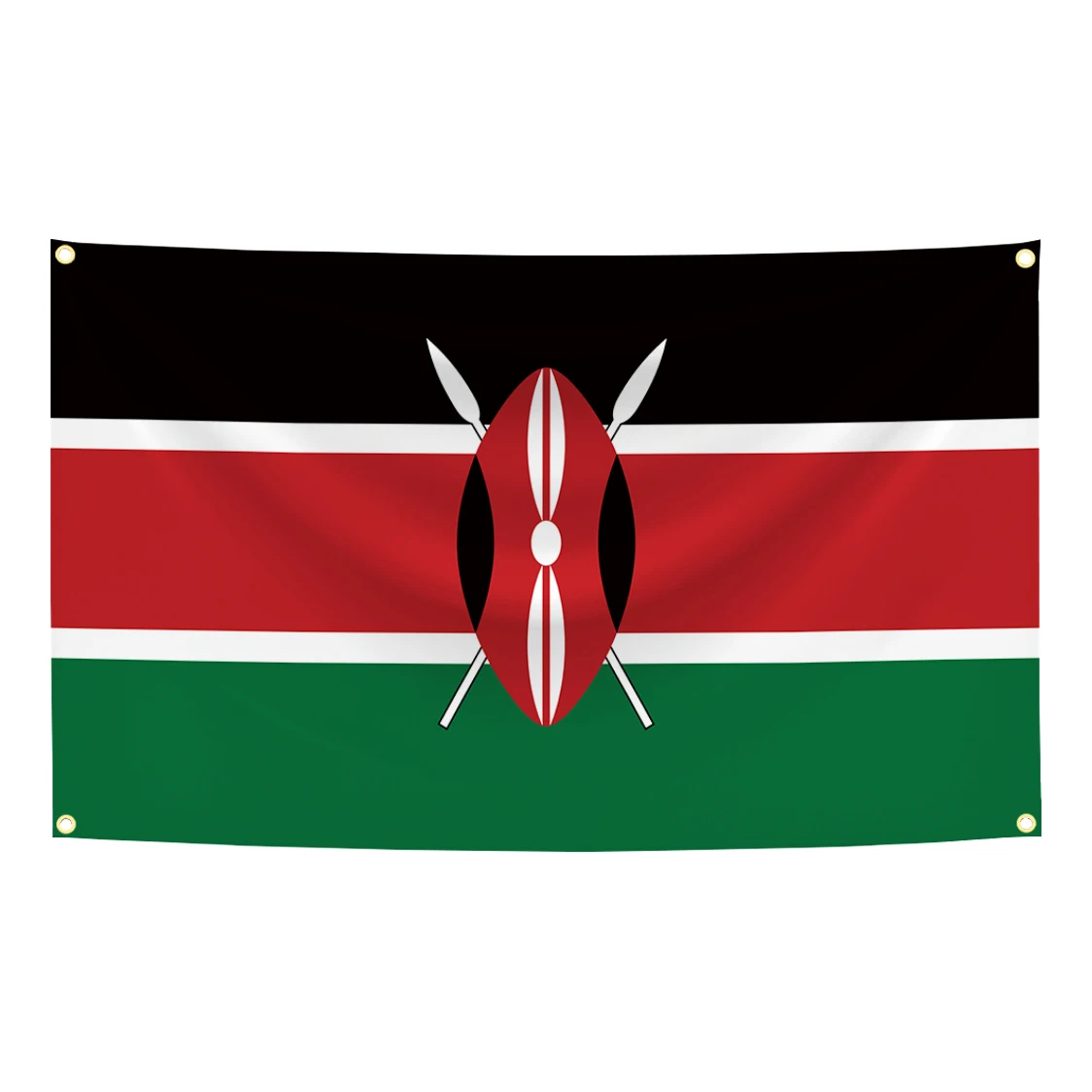 Bandera de Kenya de poliéster impresa para decoración exterior - imagen 4