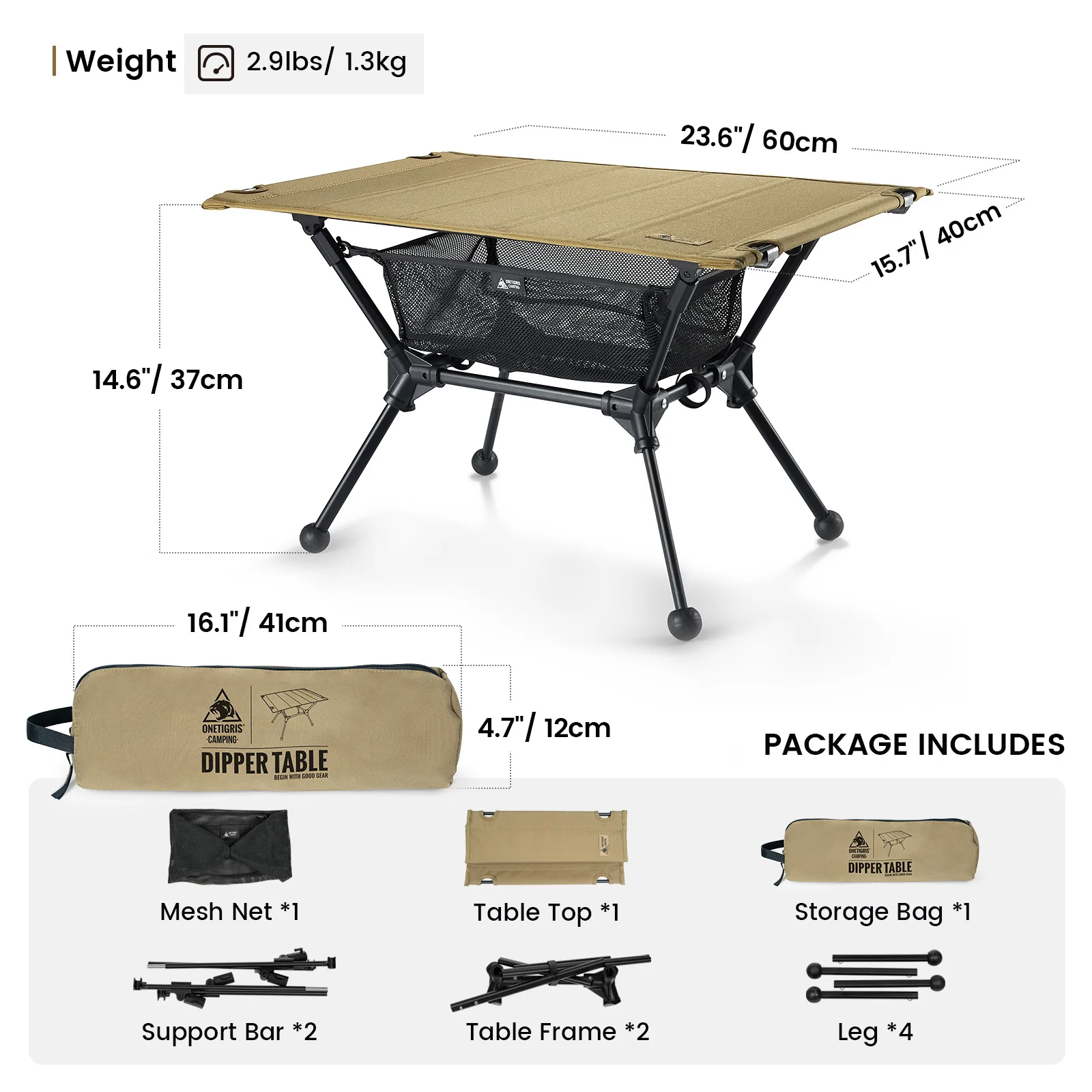 OneTigris Coco Nest: Conjunto camping plegable con silla y mesa - imagen 4