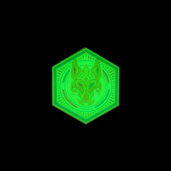 Parche táctico luminoso Tigre y Lobo – Hexagonal UV