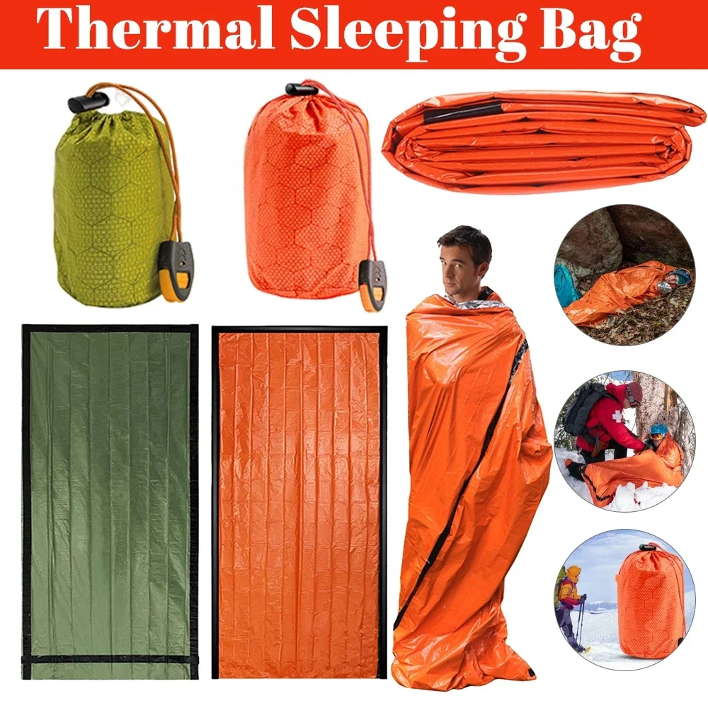 Manta térmica aluminizada supervivencia – Impermeable y viento para camping - imagen 5