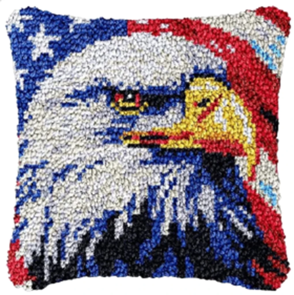 Funda de cojín bordada con gancho de enganche patriótica - imagen 4