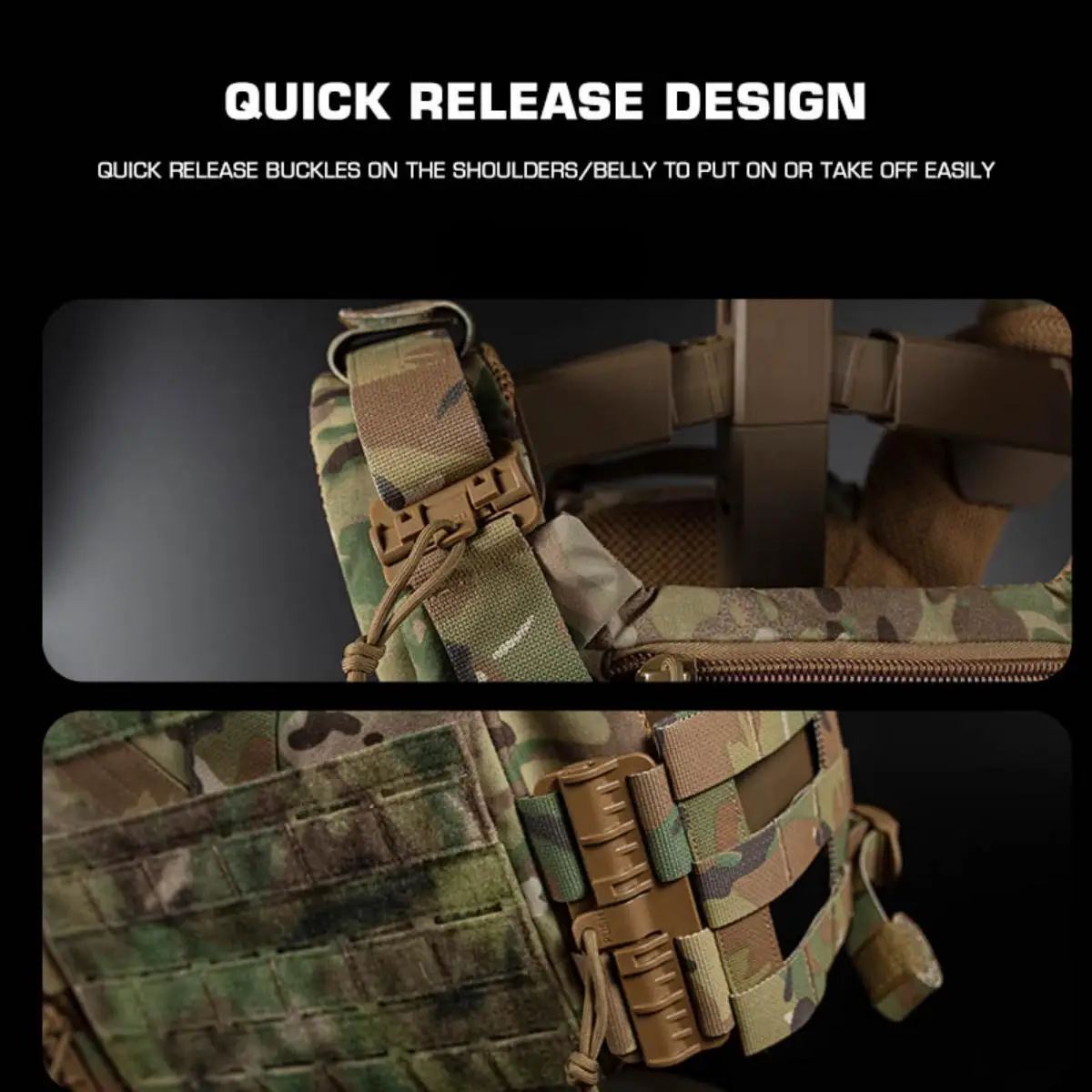 Poseidon Defense Plate Carrier 3.0 – Chaleco portaplacas MOLLE - imagen 4