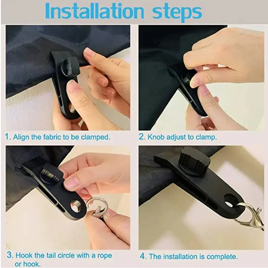 Clips tornillo pulgar alta resistencia – Para lonas y tiendas campaña - imagen 4