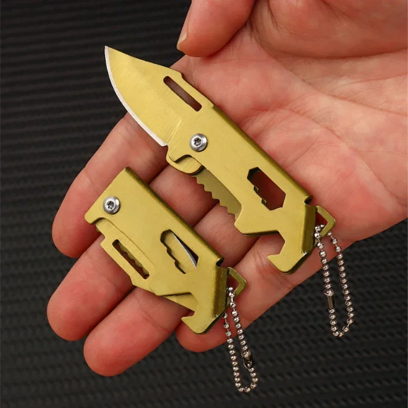Nuevo mini cuchillo plegable exterior con abridor