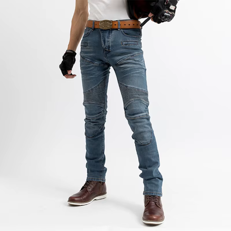 Pantalones de protección moto hombre jeans táctico Azul Negro - imagen 5