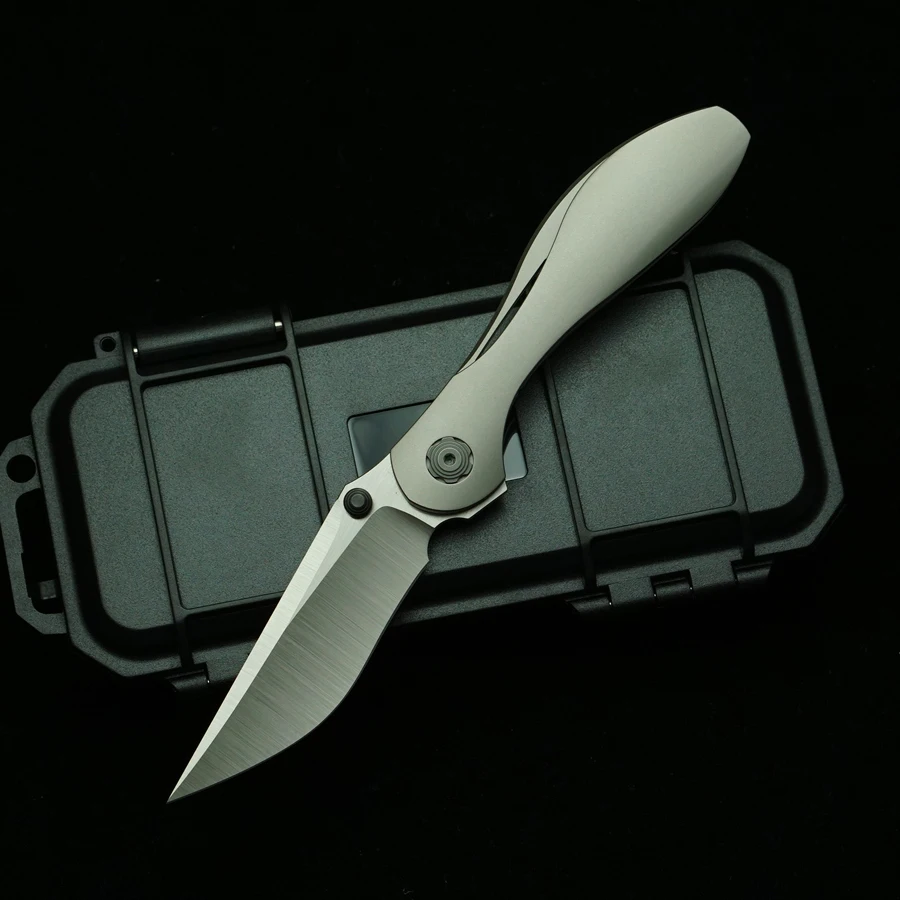 Navaja táctica plegable M390 con rodamientos cerámicos y titanio - imagen 2