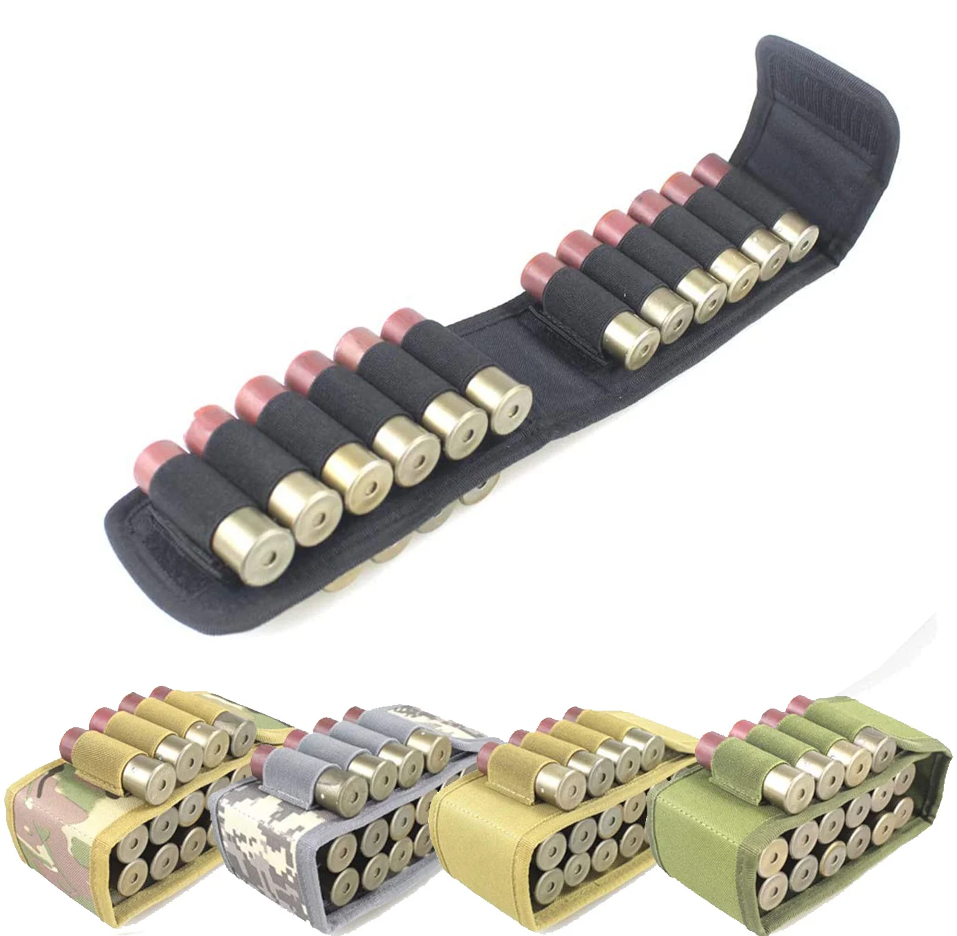 Porta cartuchos de escopeta MOLLE plegable bandolera táctica recarga - imagen 5