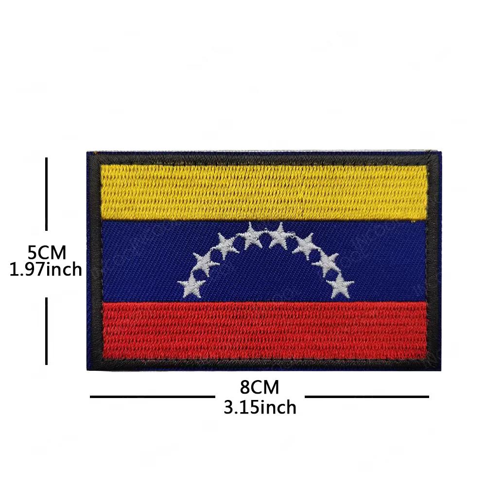 Parche bordado bandera Venezuela – Insignia táctica reflectante para hombro - imagen 2