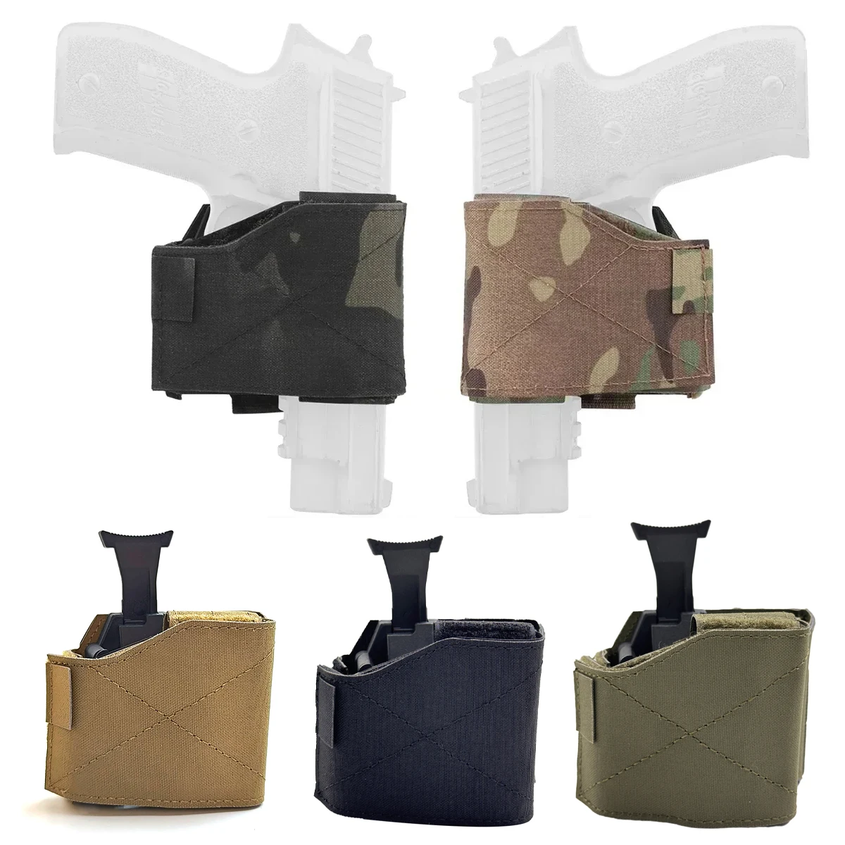 Holster MOLLE cuero táctico ajustable liberación rápida ligero - imagen 2