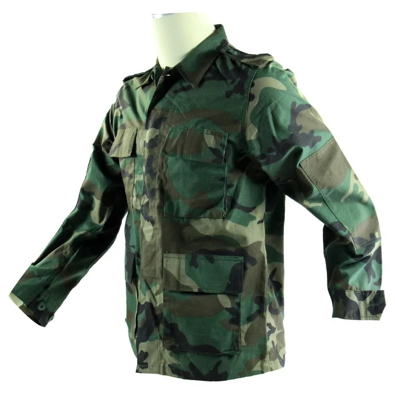 Traje de combate táctico chaqueta y pantalón camuflaje cuatro tonos