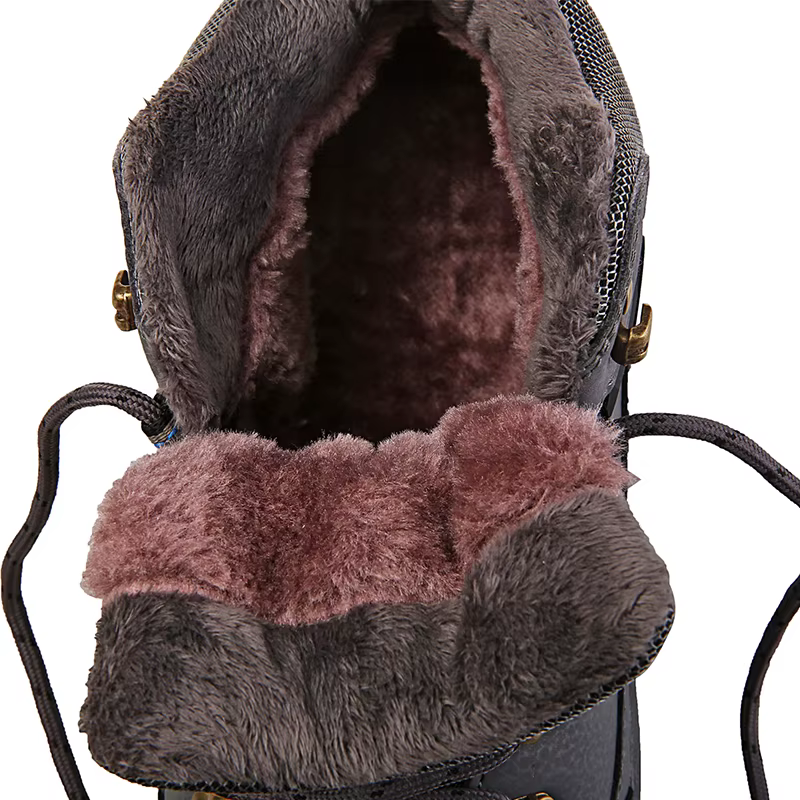 HIKEUP Botines tácticos invierno – Cuero negro transpirable seguridad - imagen 5
