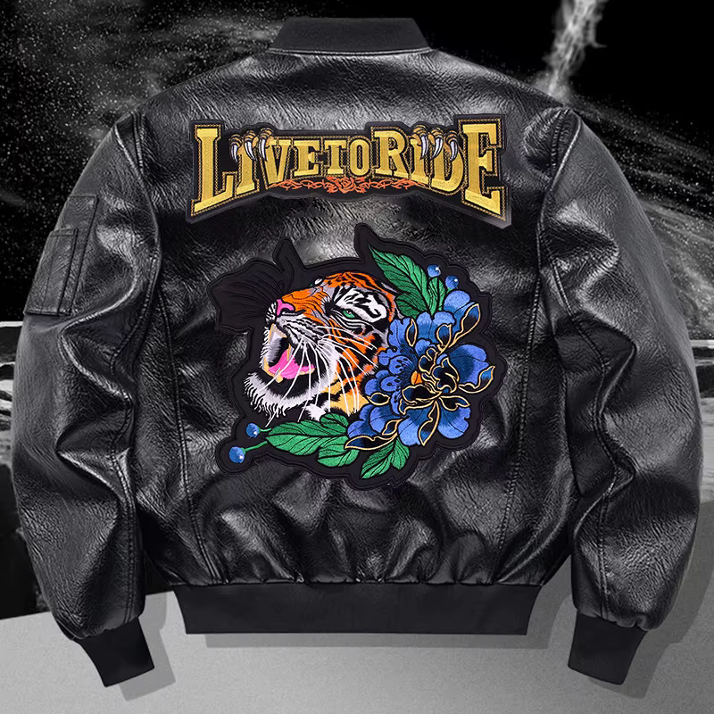 Parche bordado calavera punk para chaleco cuero y chaqueta vaquera - imagen 4