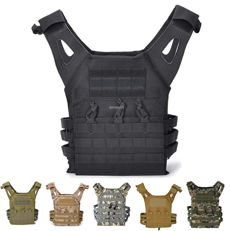 Chaleco táctico MOLLE portaplacas JPC para caza y tiro